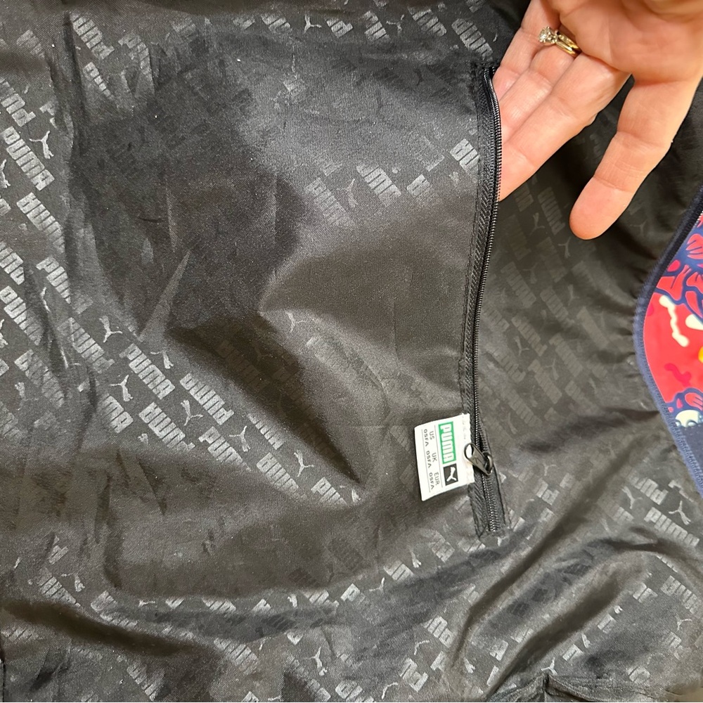 Puma Special Design Rare Floral Skeleton Camouflage Tote Bag in Pink and Blue - Picture 10 of 15